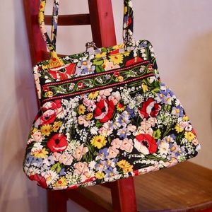 Vera Bradley Poppy Fields Clasp Shoulder Bag